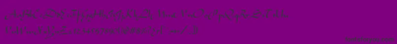 WabolibNormal Font – Black Fonts on Purple Background