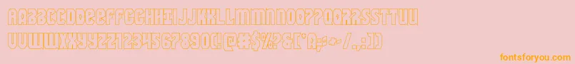 Warnationout Font – Orange Fonts on Pink Background