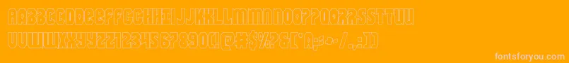 Warnationout Font – Pink Fonts on Orange Background