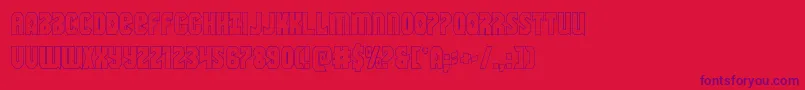 Warnationout Font – Purple Fonts on Red Background