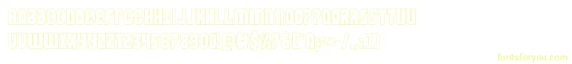 Warnationout Font – Yellow Fonts on White Background