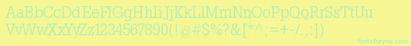 Slabtallx Font – Green Fonts on Yellow Background