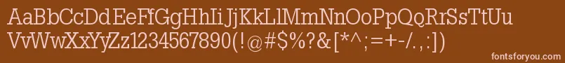 Шрифт Slabtallx – розовые шрифты на коричневом фоне