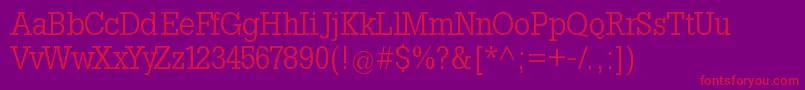 Slabtallx Font – Red Fonts on Purple Background