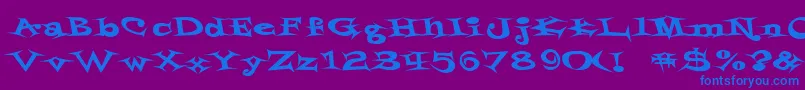 StyrofoamFeelings Font – Blue Fonts on Purple Background