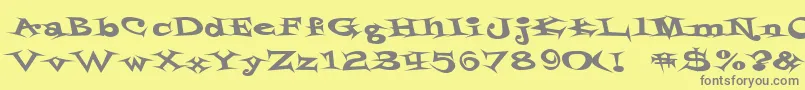 StyrofoamFeelings Font – Gray Fonts on Yellow Background