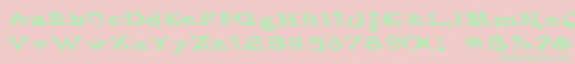 StyrofoamFeelings Font – Green Fonts on Pink Background