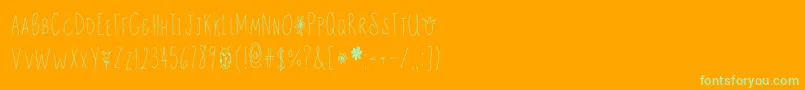 Talltulips Font – Green Fonts on Orange Background