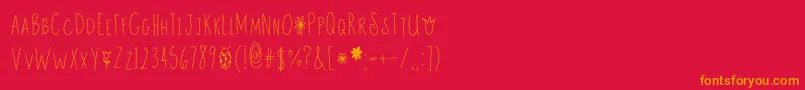 Talltulips Font – Orange Fonts on Red Background