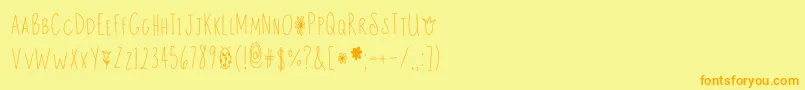 Talltulips Font – Orange Fonts on Yellow Background