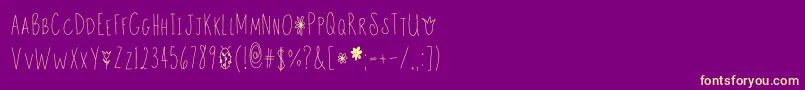 Talltulips Font – Yellow Fonts on Purple Background