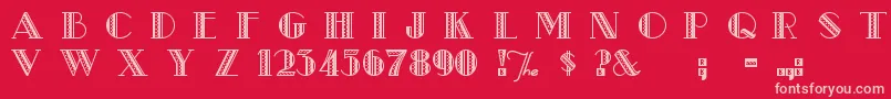 MetroRe Font – Pink Fonts on Red Background