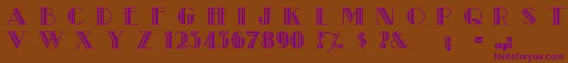 MetroRe Font – Purple Fonts on Brown Background