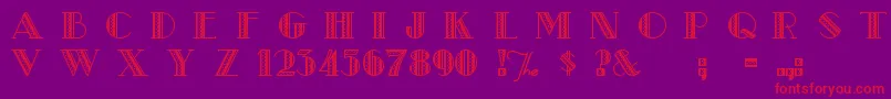 MetroRe Font – Red Fonts on Purple Background