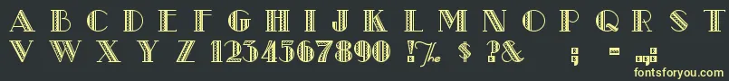 MetroRe Font – Yellow Fonts on Black Background