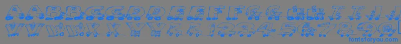 Шрифт Motoring – синие шрифты на сером фоне