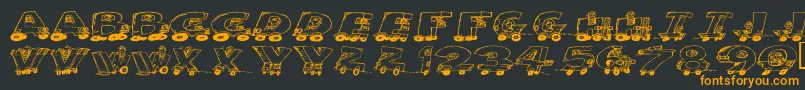 Шрифт Motoring – оранжевые шрифты на чёрном фоне