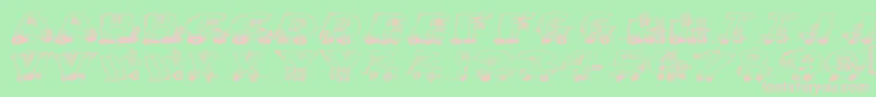 Motoring Font – Pink Fonts on Green Background