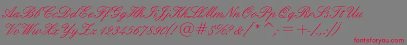 Engl157n-Schriftart – Rote Schriften auf grauem Hintergrund