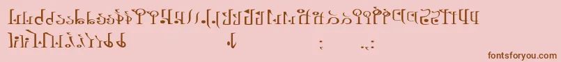 Шрифт TphylianWiiregular – коричневые шрифты на розовом фоне