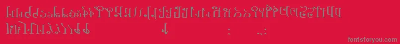 TphylianWiiregular Font – Gray Fonts on Red Background