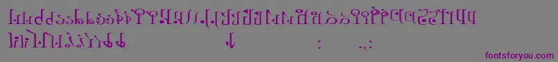 TphylianWiiregular Font – Purple Fonts on Gray Background