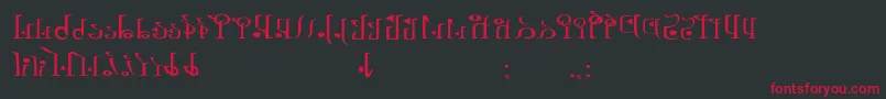 Шрифт TphylianWiiregular – красные шрифты на чёрном фоне