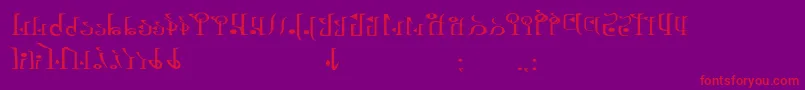 TphylianWiiregular Font – Red Fonts on Purple Background