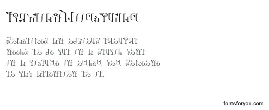 Überblick über die Schriftart TphylianWiiregular
