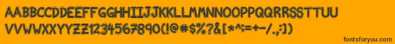 NvscriptEdb Font – Black Fonts on Orange Background