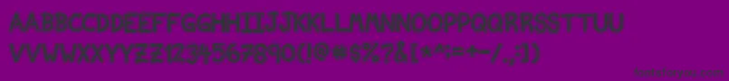 フォントNvscriptEdb – 紫の背景に黒い文字