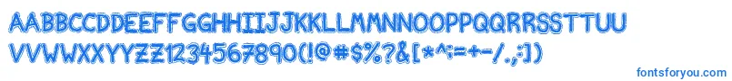 NvscriptEdb Font – Blue Fonts on White Background