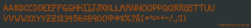 NvscriptEdb-Schriftart – Braune Schriften auf schwarzem Hintergrund