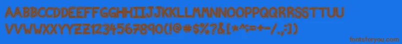 NvscriptEdb Font – Brown Fonts on Blue Background
