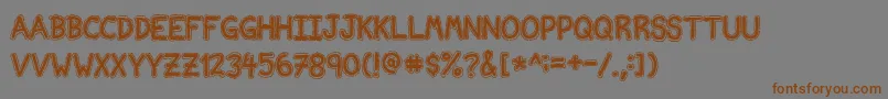 NvscriptEdb Font – Brown Fonts on Gray Background