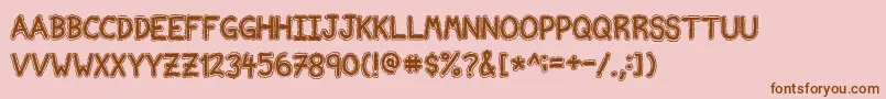 NvscriptEdb Font – Brown Fonts on Pink Background