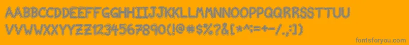 NvscriptEdb Font – Gray Fonts on Orange Background