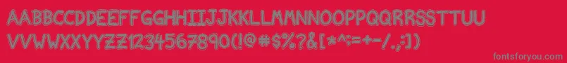 NvscriptEdb-Schriftart – Graue Schriften auf rotem Hintergrund