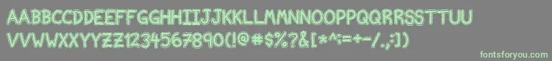 NvscriptEdb Font – Green Fonts on Gray Background