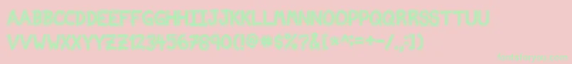 フォントNvscriptEdb – ピンクの背景に緑の文字