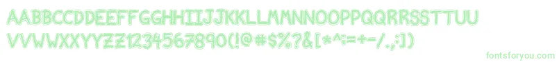 NvscriptEdb Font – Green Fonts on White Background