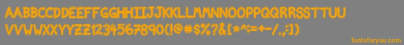 NvscriptEdb Font – Orange Fonts on Gray Background