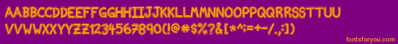 NvscriptEdb Font – Orange Fonts on Purple Background