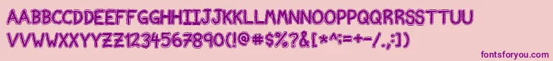 NvscriptEdb Font – Purple Fonts on Pink Background