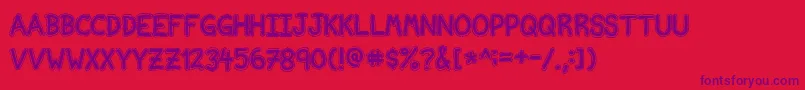 NvscriptEdb-Schriftart – Violette Schriften auf rotem Hintergrund
