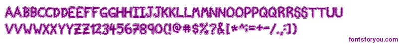 NvscriptEdb-Schriftart – Violette Schriften auf weißem Hintergrund