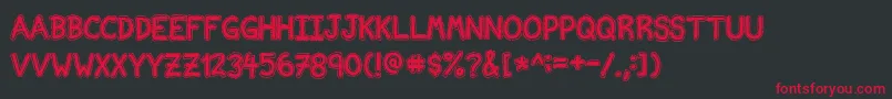 NvscriptEdb Font – Red Fonts on Black Background