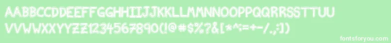 NvscriptEdb Font – White Fonts on Green Background