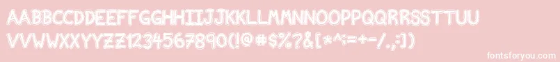 NvscriptEdb Font – White Fonts on Pink Background