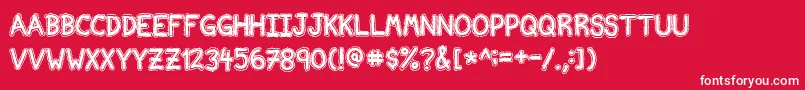 NvscriptEdb Font – White Fonts on Red Background